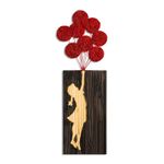 Casa si Gradina - Decoratiuni - Decoratiuni perete - Accesoriu decorativ de perete, Wallxpert, lemn, nuc maro rosu, 34x99 cm - Infinity.ro