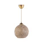 Casa si Gradina - Corpuri si surse de iluminat - Lustre si pendule - Lustra, Opviq, iuta, maro si alb, 24x22x55 cm - Infinity.ro