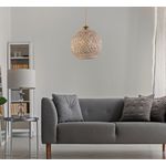 Casa si Gradina - Corpuri si surse de iluminat - Lustre si pendule - Lustra, Opviq, iuta, maro si alb, 24x22x55 cm - Infinity.ro