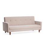 Casa si Gradina - Mobilier - Canapele si coltare - Canapele - Canapea extensibila 3 locuri, Atelier Del Sofa, poliester, crem, 200x83x75 cm - Infinity.ro