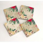 Casa si Gradina - Bucatarie si vesela - Accesorii bar - Suporturi bauturi - Set suporturi pentru pahare, Hermia, piatra naturala, multicolor, 10x10x1 cm, 4 bucati, 366TYR1207 - Infinity.ro