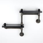 Casa si Gradina - Mobilier - Biblioteci si rafturi - Etajere - Etajera, Wallxpert, mdf, negru, 56x13x42 cm - Infinity.ro