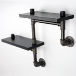 Casa si Gradina - Mobilier - Biblioteci si rafturi - Etajere - Etajera, Wallxpert, mdf, negru, 56x13x42 cm - Infinity.ro