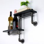 Casa si Gradina - Mobilier - Biblioteci si rafturi - Etajere - Etajera, Wallxpert, mdf, negru, 56x13x42 cm - Infinity.ro