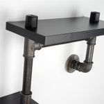 Casa si Gradina - Mobilier - Biblioteci si rafturi - Etajere - Etajera, Wallxpert, mdf, negru, 56x13x42 cm - Infinity.ro