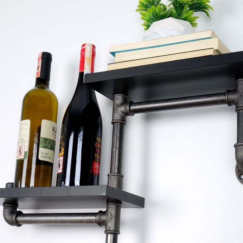 Casa si Gradina - Mobilier - Biblioteci si rafturi - Etajere - Etajera, Wallxpert, mdf, negru, 56x13x42 cm - Infinity.ro