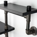 Casa si Gradina - Mobilier - Biblioteci si rafturi - Etajere - Etajera, Wallxpert, mdf, negru, 56x13x42 cm - Infinity.ro