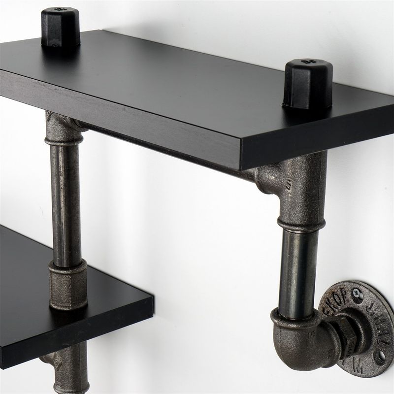 Casa si Gradina - Mobilier - Biblioteci si rafturi - Etajere - Etajera, Wallxpert, mdf, negru, 56x13x42 cm - Infinity.ro