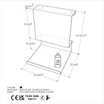 Casa si Gradina - Mobilier - Mobilier baie - Etajere baie - Etajera de perete, Hanah Home, metal, negru, 25x23x33 cm - Infinity.ro