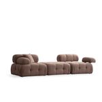 Casa si Gradina - Mobilier - Canapele si coltare - Canapele - Canapea 3 locuri, Hanah Home, lemn fag si pal, cappuccino, 300x100x80 cm - Infinity.ro