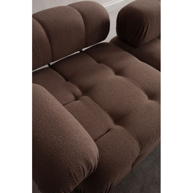 Casa si Gradina - Mobilier - Canapele si coltare - Canapele - Canapea 3 locuri, Hanah Home, lemn fag si pal, cappuccino, 300x100x80 cm - Infinity.ro