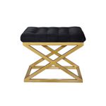 Casa si Gradina - Mobilier - Scaune si fotolii - Tabureti - Taburet, Atelier Del Sofa, metal, auriu negru, 42x50x40 cm - Infinity.ro