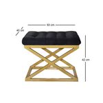 Casa si Gradina - Mobilier - Scaune si fotolii - Tabureti - Taburet, Atelier Del Sofa, metal, auriu negru, 42x50x40 cm - Infinity.ro