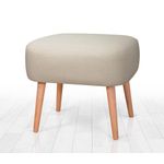 Casa si Gradina - Mobilier - Scaune si fotolii - Tabureti - Taburet, Atelier Del Sofa, bumbac si in, crem, 50x43x42 cm - Infinity.ro