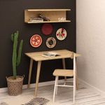 Casa si Gradina - Mobilier - Mese si birouri - Birouri - Birou de studiu, Hanah Home, pal melaminat, stejar, 80x60x74 cm - Infinity.ro