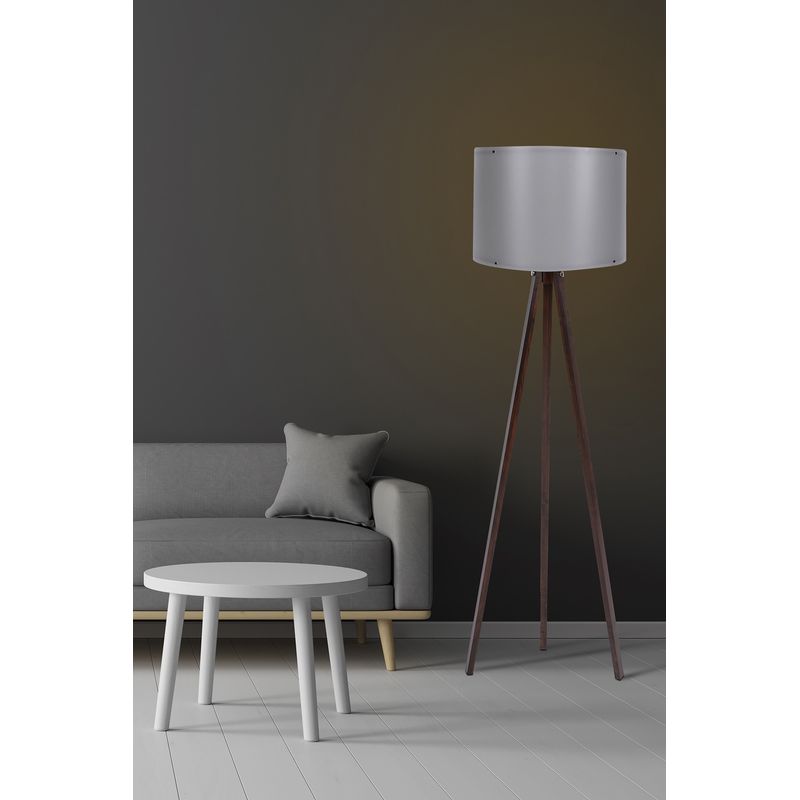 Casa si Gradina - Corpuri si surse de iluminat - Veioze si lampi - Lampadare - Lampadar, Opviq, mdf, gri nuc, 145 cm - Infinity.ro