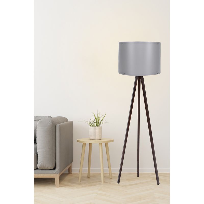 Casa si Gradina - Corpuri si surse de iluminat - Veioze si lampi - Lampadare - Lampadar, Opviq, mdf, gri nuc, 145 cm - Infinity.ro