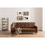 Casa si Gradina - Mobilier - Canapele si coltare - Canapele - Canapea extensibila 3 locuri, Atelier Del Sofa, cadru metalic, stofa poliester, maro, 200x83x75 cm - Infinity.ro