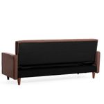 Casa si Gradina - Mobilier - Canapele si coltare - Canapele - Canapea extensibila 3 locuri, Atelier Del Sofa, cadru metalic, stofa poliester, maro, 200x83x75 cm - Infinity.ro