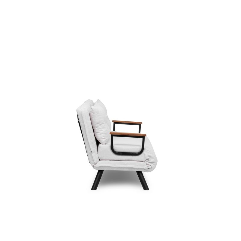 Casa si Gradina - Mobilier - Canapele si coltare - Canapele - Canapea extensibila, Atelier Del Sofa, stofa teddy, alb, 2 locuri - Infinity.ro