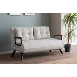 Casa si Gradina - Mobilier - Canapele si coltare - Canapele - Canapea extensibila, Atelier Del Sofa, stofa teddy, alb, 2 locuri - Infinity.ro