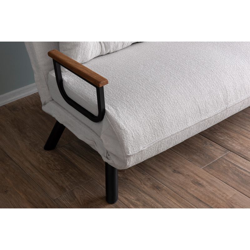 Casa si Gradina - Mobilier - Canapele si coltare - Canapele - Canapea extensibila, Atelier Del Sofa, stofa teddy, alb, 2 locuri - Infinity.ro