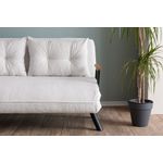 Casa si Gradina - Mobilier - Canapele si coltare - Canapele - Canapea extensibila, Atelier Del Sofa, stofa teddy, alb, 2 locuri - Infinity.ro
