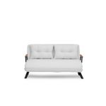 Casa si Gradina - Mobilier - Canapele si coltare - Canapele - Canapea extensibila, Atelier Del Sofa, stofa teddy, alb, 2 locuri - Infinity.ro