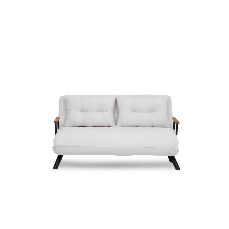Casa si Gradina - Mobilier - Canapele si coltare - Canapele - Canapea extensibila, Atelier Del Sofa, stofa teddy, alb, 2 locuri - Infinity.ro