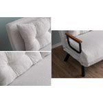 Casa si Gradina - Mobilier - Canapele si coltare - Canapele - Canapea extensibila, Atelier Del Sofa, stofa teddy, alb, 2 locuri - Infinity.ro