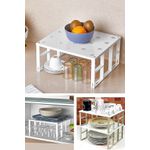 Casa si Gradina - Mobilier - Organizare si depozitare - Organizatoare pentru sertare si dulapuri - Organizator bucatarie, Hermia, inox, alb, 27.5x31.5x15 cm - Infinity.ro