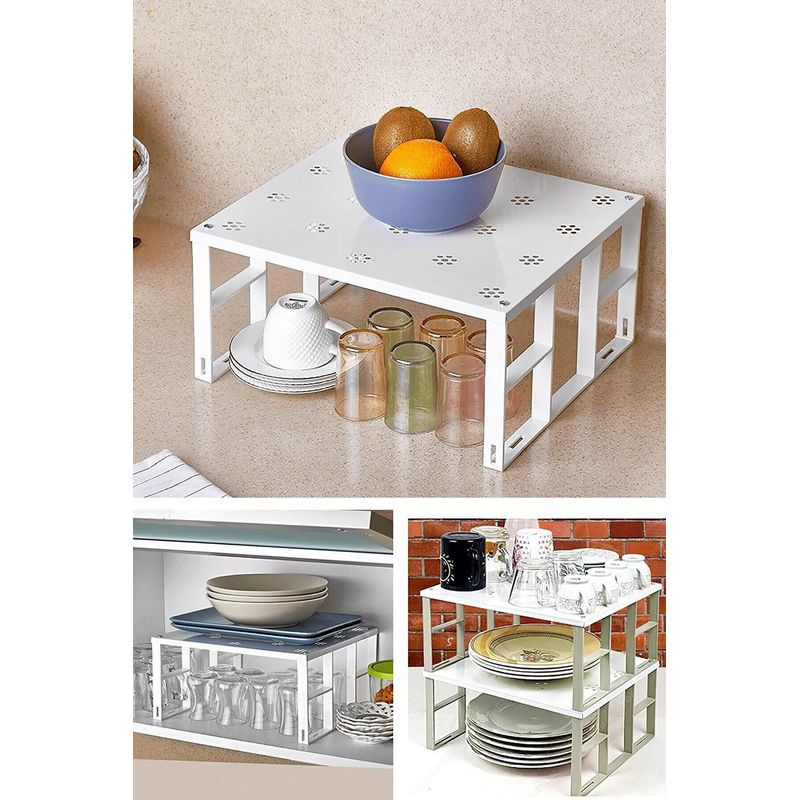 Casa si Gradina - Mobilier - Organizare si depozitare - Organizatoare pentru sertare si dulapuri - Organizator bucatarie, Hermia, inox, alb, 27.5x31.5x15 cm - Infinity.ro