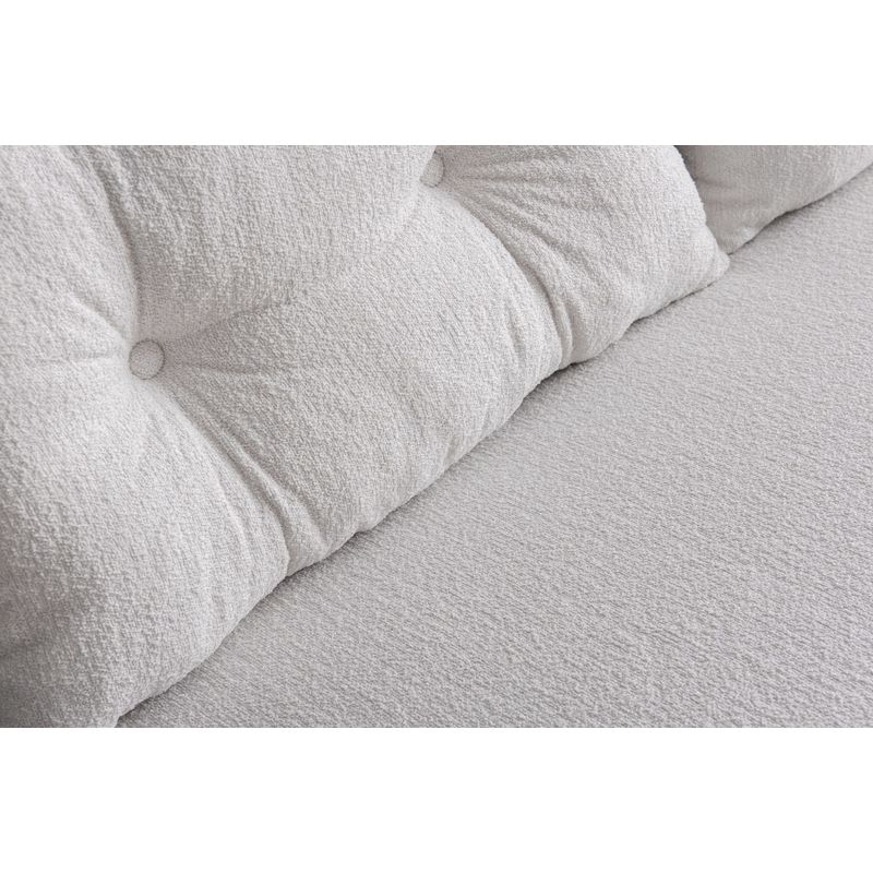 Casa si Gradina - Mobilier - Canapele si coltare - Canapele - Canapea extensibila, Atelier Del Sofa, stofa teddy, alb, 2 locuri - Infinity.ro
