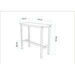 Casa si Gradina - Mobilier - Mese si birouri - Mese bucatarie si dining - Masa bar, Hanah Home, pal, cadru metalic, alb, 100x40x90 cm - Infinity.ro