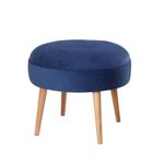 Casa si Gradina - Mobilier - Scaune si fotolii - Tabureti - Puf, Atelier Del Sofa, lemn de fag, albastru inchis, diametru 52 cm, inaltime 44 cm - Infinity.ro