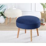 Casa si Gradina - Mobilier - Scaune si fotolii - Tabureti - Puf, Atelier Del Sofa, lemn de fag, albastru inchis, diametru 52 cm, inaltime 44 cm - Infinity.ro