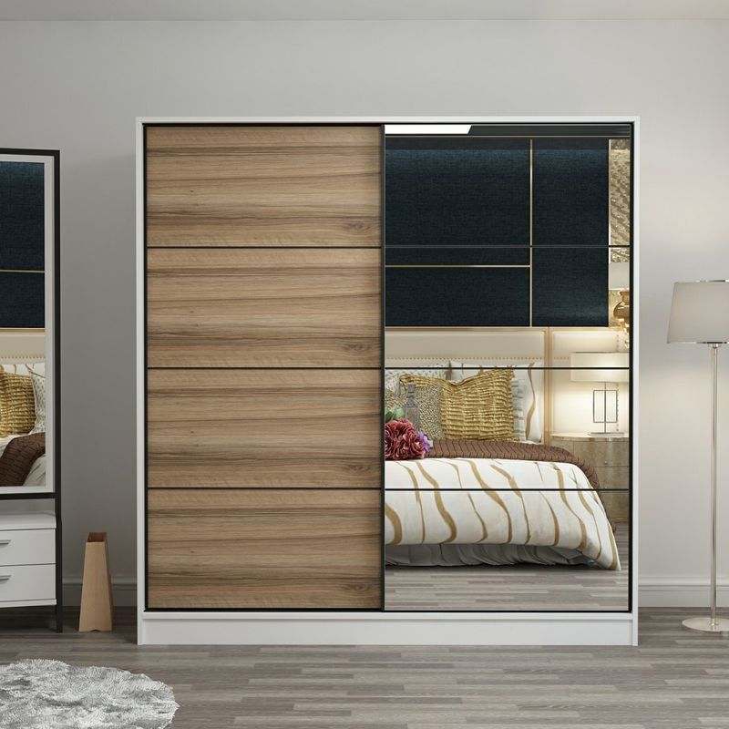 Casa si Gradina - Mobilier - Dulapuri si sifoniere - Sifoniere - Sifonier, Hanah Home, pal melaminat, alb dore, 180x52x190 cm, 506MNR2625 - Infinity.ro