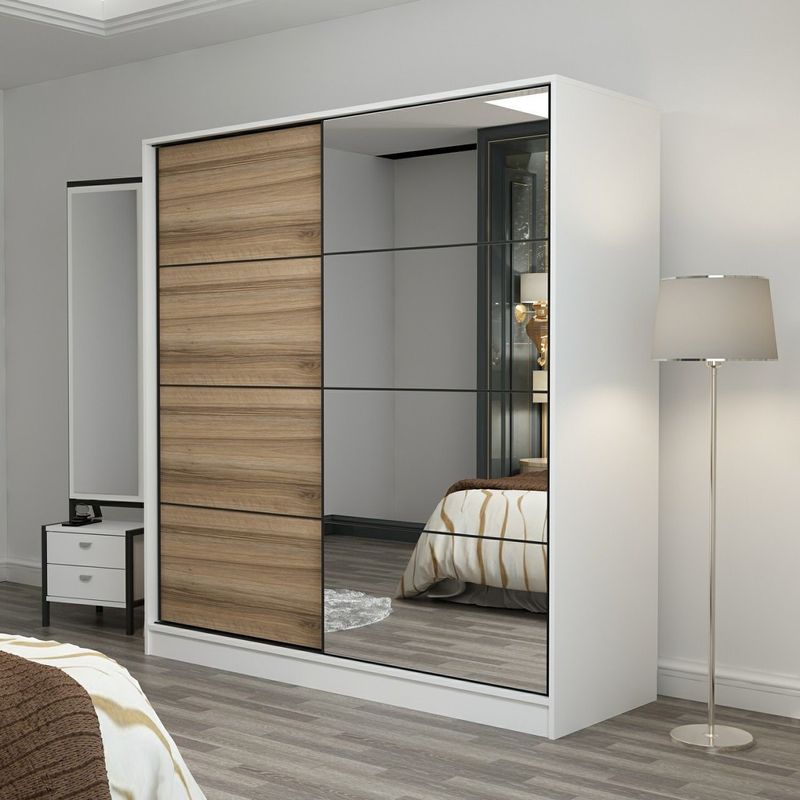 Casa si Gradina - Mobilier - Dulapuri si sifoniere - Sifoniere - Sifonier, Hanah Home, pal melaminat, alb dore, 180x52x190 cm, 506MNR2625 - Infinity.ro