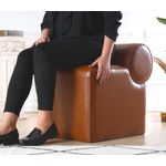 Casa si Gradina - Mobilier - Scaune si fotolii - Tabureti - Puf, Atelier Del Sofa, piele ecologica, maro, 45x60x56 cm - Infinity.ro