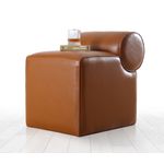 Casa si Gradina - Mobilier - Scaune si fotolii - Tabureti - Puf, Atelier Del Sofa, piele ecologica, maro, 45x60x56 cm - Infinity.ro