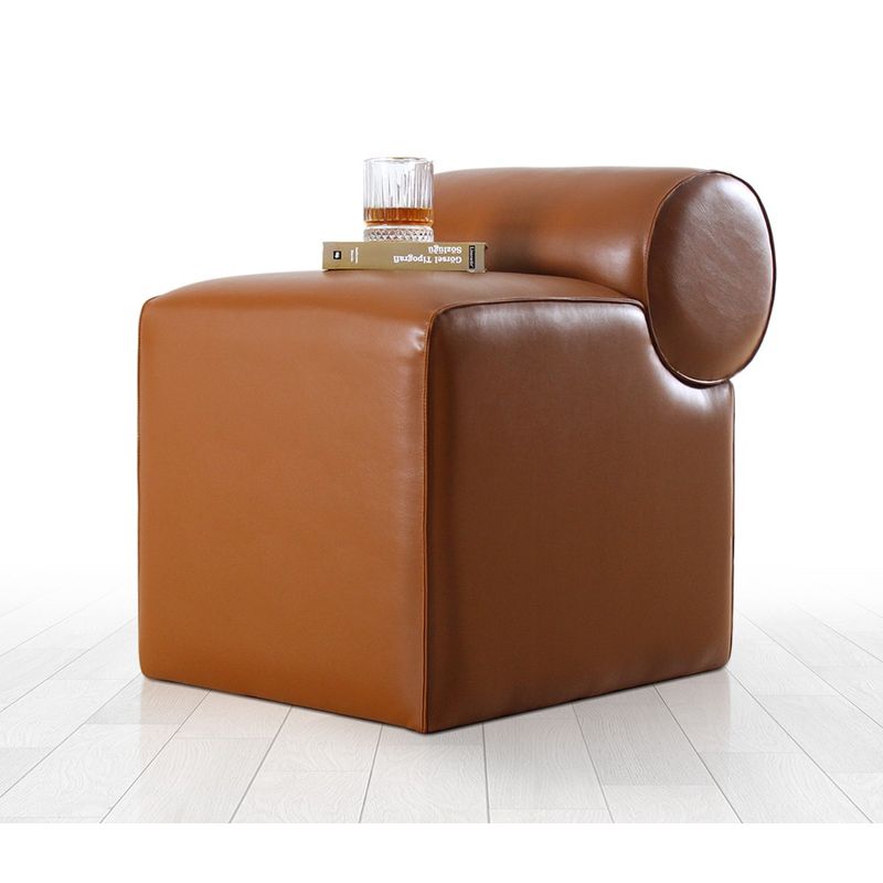Casa si Gradina - Mobilier - Scaune si fotolii - Tabureti - Puf, Atelier Del Sofa, piele ecologica, maro, 45x60x56 cm - Infinity.ro