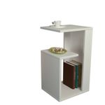 Casa si Gradina - Mobilier - Mese si birouri - Mese living - Masa laterala, Hanah Home, pal melaminat, alb, 35x29.5x60 cm - Infinity.ro