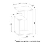 Casa si Gradina - Mobilier - Mese si birouri - Mese living - Masa laterala, Hanah Home, pal melaminat, alb, 35x29.5x60 cm - Infinity.ro
