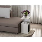 Casa si Gradina - Mobilier - Mese si birouri - Mese living - Masa laterala, Hanah Home, pal melaminat, alb, 35x29.5x60 cm - Infinity.ro