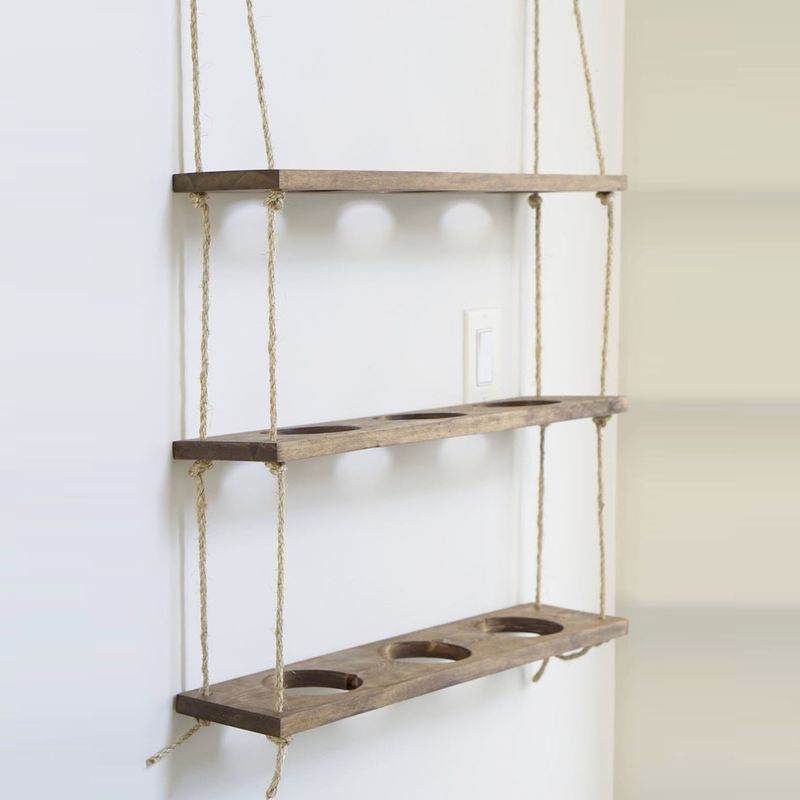 Casa si Gradina - Mobilier - Biblioteci si rafturi - Rafturi - Raft de perete, Hanah Home, lemn de molid, nuc, 60x13x1.3 cm - Infinity.ro
