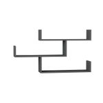 Casa si Gradina - Mobilier - Biblioteci si rafturi - Etajere - Etajera de perete, Hanah Home, PAL melaminat, antracit, 120x67x22 cm - Infinity.ro