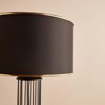 Casa si Gradina - Corpuri si surse de iluminat - Veioze si lampi - Lampadare - Lampadar, Opviq, cadru metalic, abajur textil, negru, 38x20x144 cm - Infinity.ro