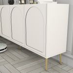 Casa si Gradina - Mobilier - Comode si corpuri - Console - Consola, Hanah Home, pal melaminat, crem auriu, 180x80x35 cm - Infinity.ro