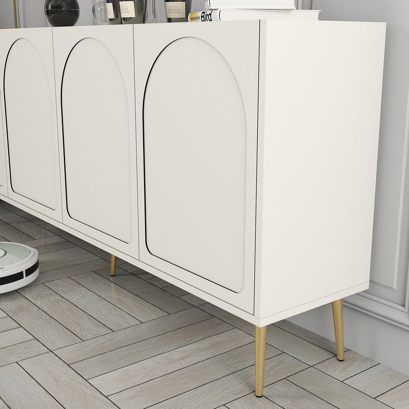 Casa si Gradina - Mobilier - Comode si corpuri - Console - Consola, Hanah Home, pal melaminat, crem auriu, 180x80x35 cm - Infinity.ro