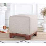Casa si Gradina - Mobilier - Scaune si fotolii - Tabureti - Taburet, Atelier Del Sofa, bumbac si in, cafeniu, 50x50x47 cm - Infinity.ro